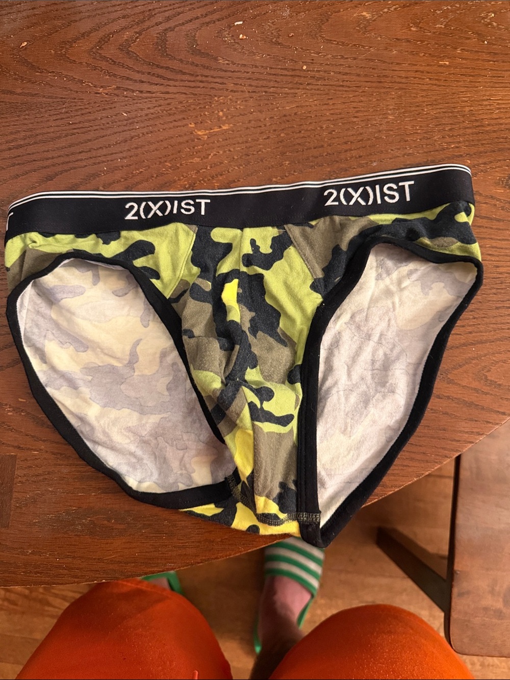 Mens camo low-rise briefs